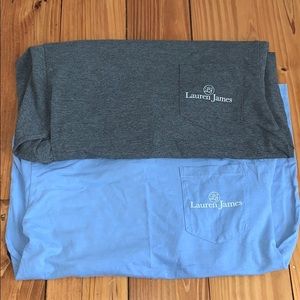 TWO LONG SLEEVED LAUREN JAMES SHIRTS